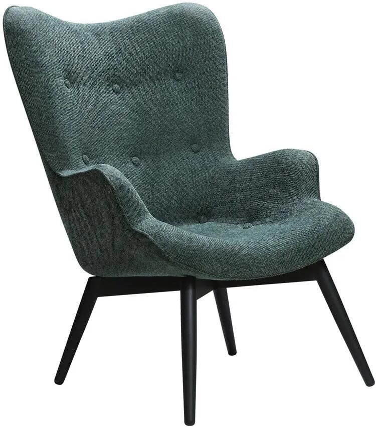 Fauteuil Lisanne Groen Stof Zithoogte 40 cm