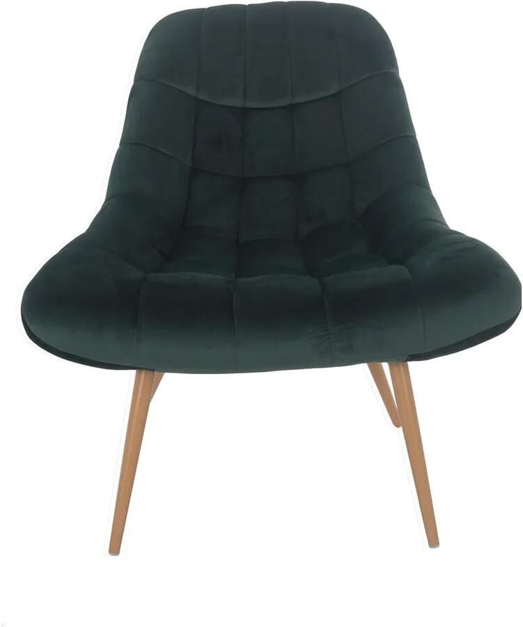 Fauteuil Louis Groen Fluweel Zithoogte 50 cm