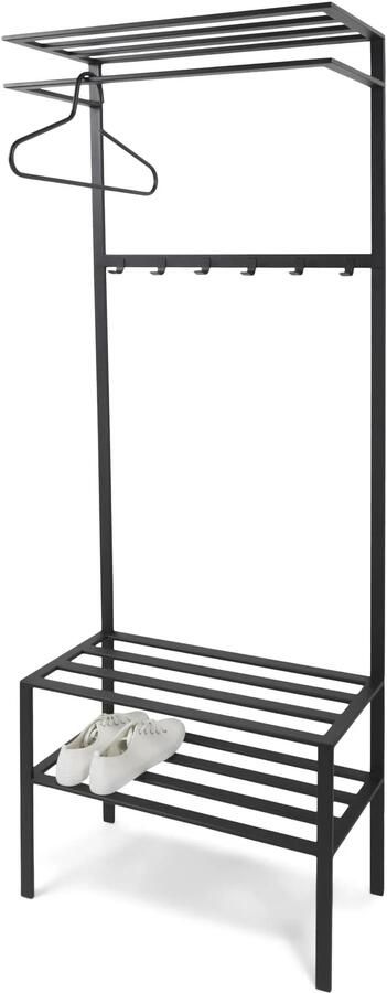 Spinder Design Ivar 2 Kapstok met 6 haken 70x29x178 cm Zwart - Foto 7