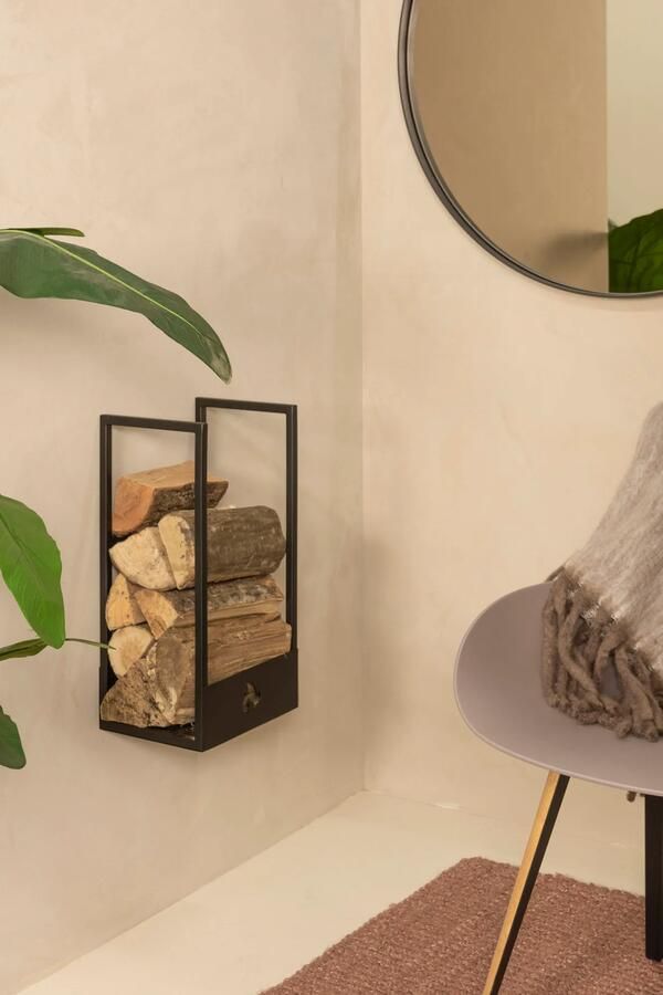 Spinder Design LUMBER LOCKER S Houtopslag Zwart