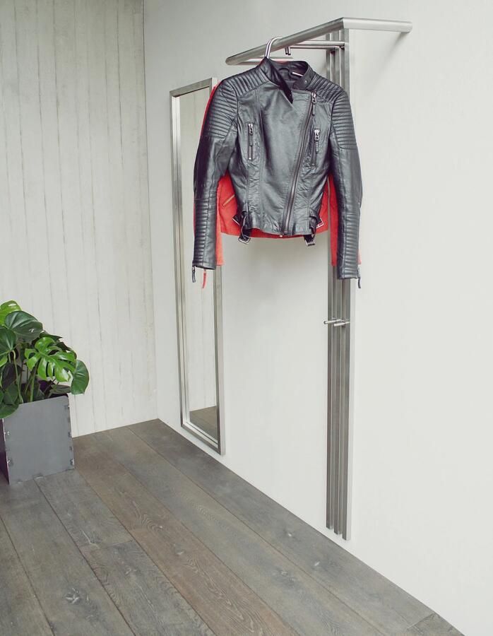 Spinder Design Senza 1- Wandkapstok met 2 haken 65x28x63 5 cm RVS - Foto 3