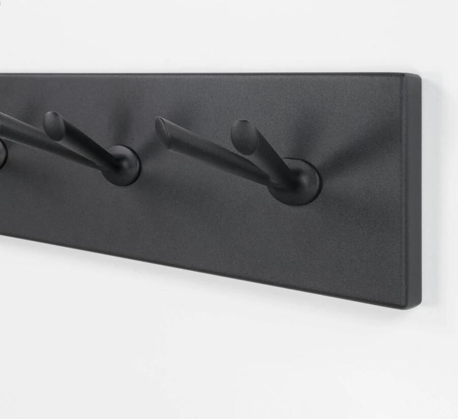 Spinder Design Pull 3 Wandkapstok met 6 haken 45x10x12.5 cm Zwart - Foto 3