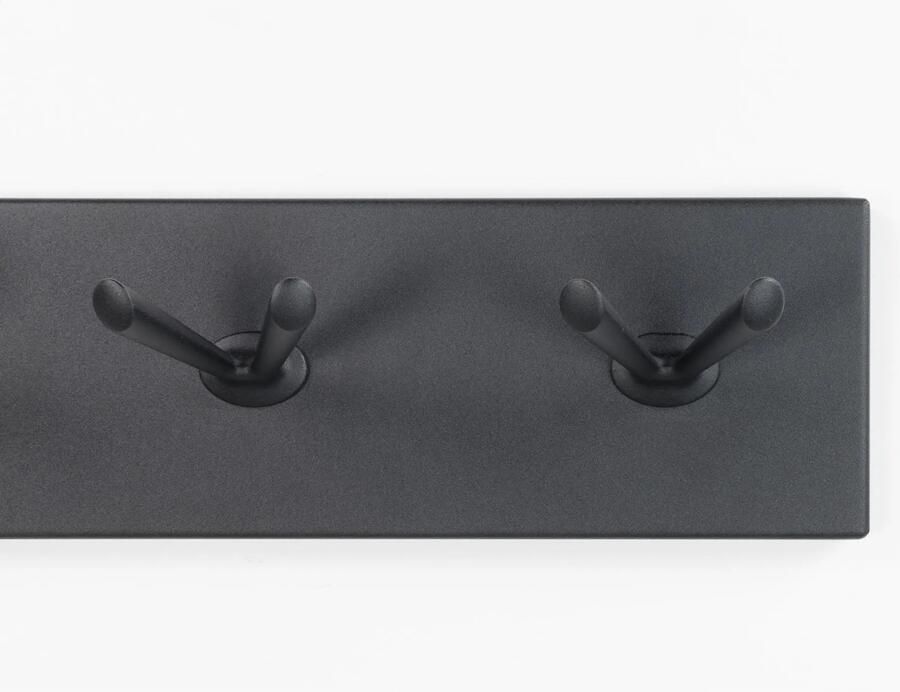 Spinder Design Pull 3 Wandkapstok met 6 haken 45x10x12.5 cm Zwart - Foto 4