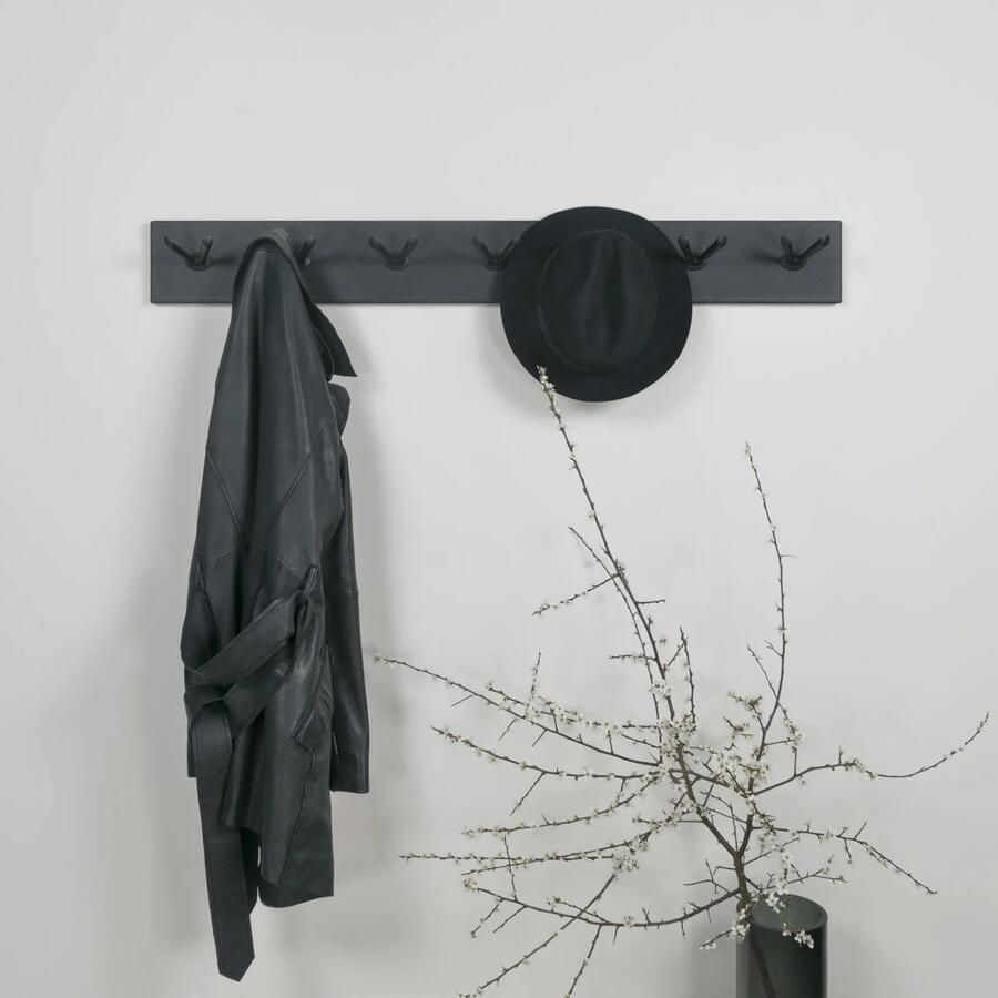 Spinder Design Pull 7 Wandkapstok met 14 haken 104 5x10x12 5 cm Zwart - Foto 2