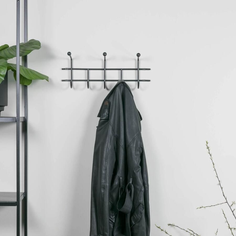 Spinder Design Barato 3 Wandkapstok met 8 haken 45 5x8x11cm Zwart - Foto 2
