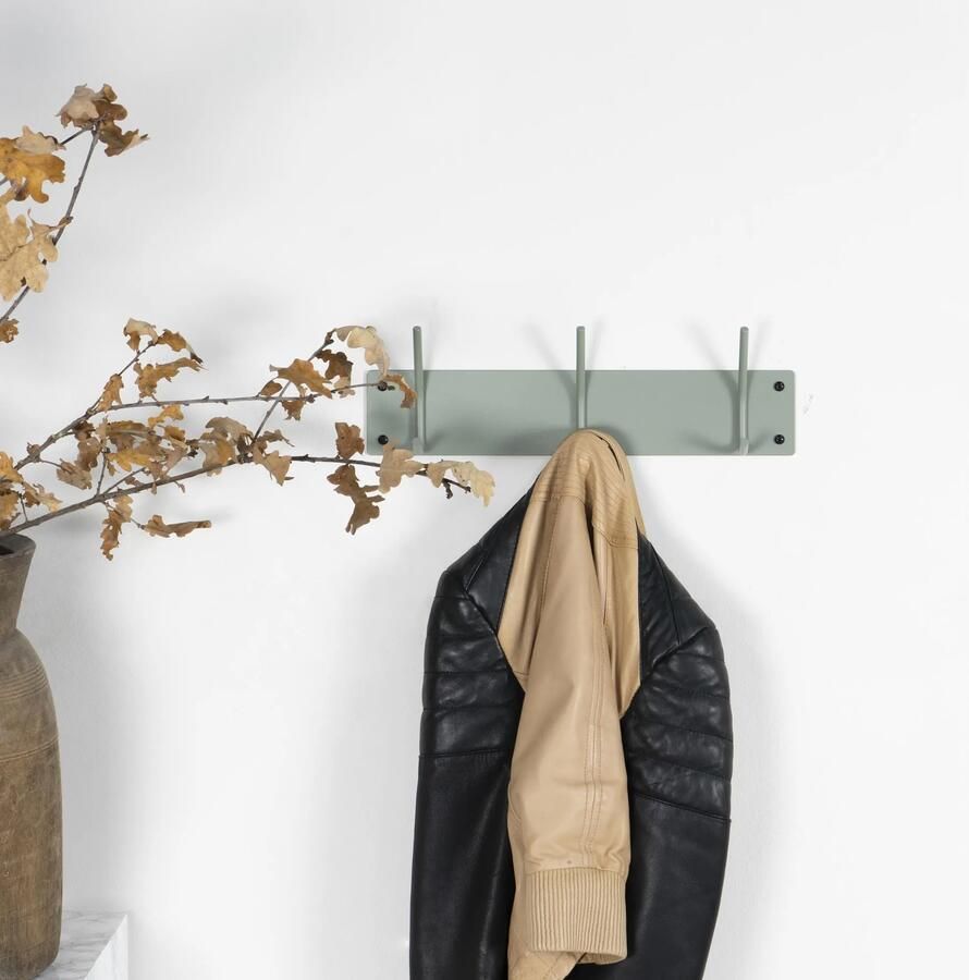 Spinder Design Fusion Wandkapstok met 3 haken 40x6x11 5 cm Groen - Foto 4