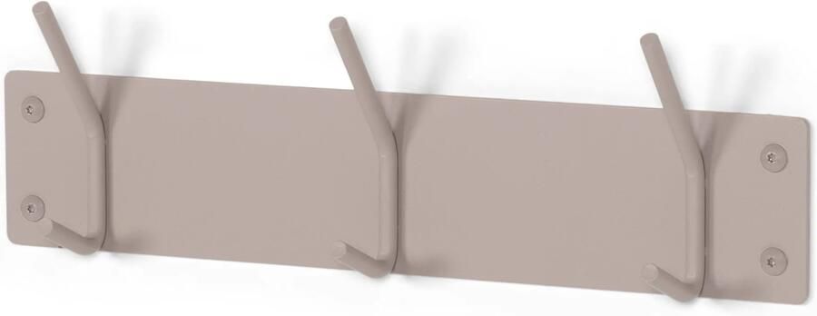 Spinder Design Fusion Wandkapstok met 3 haken 40x6x12 cm Zijdeachtige Taupe - Foto 3