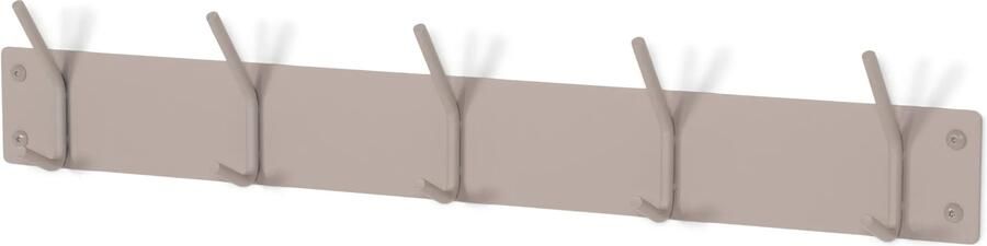 Spinder Design Fusion Wandkapstok met 5 haken 70x6x12 cm Zijdeachtige Taupe - Foto 3
