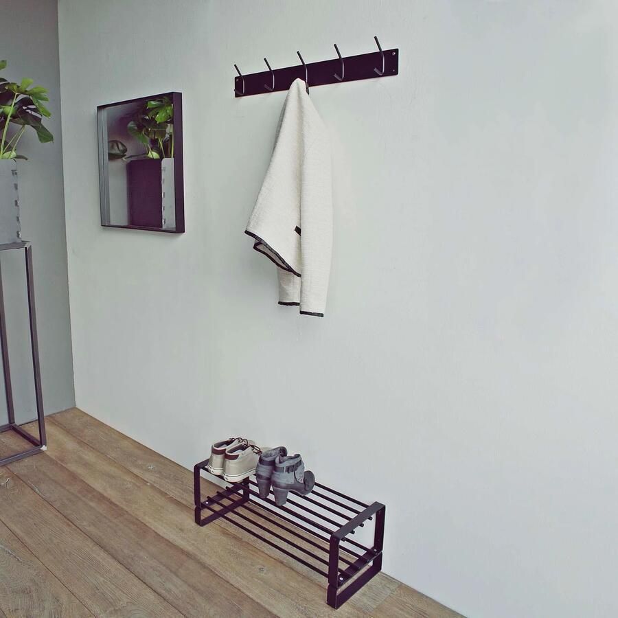 Spinder Design Fusion Wandkapstok met 5 haken 70x6x11 5 cm Zwart - Foto 3