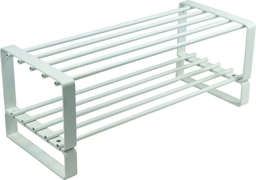 Spinder Design Rizzoli Wandkapstok met 12 haken 75x34x76 cm Wit Eiken - Foto 5