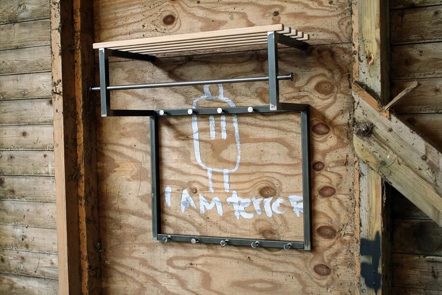 Spinder Design Rizzoli Wandkapstok met 12 haken 75x34x76 cm Wit Eiken - Foto 6