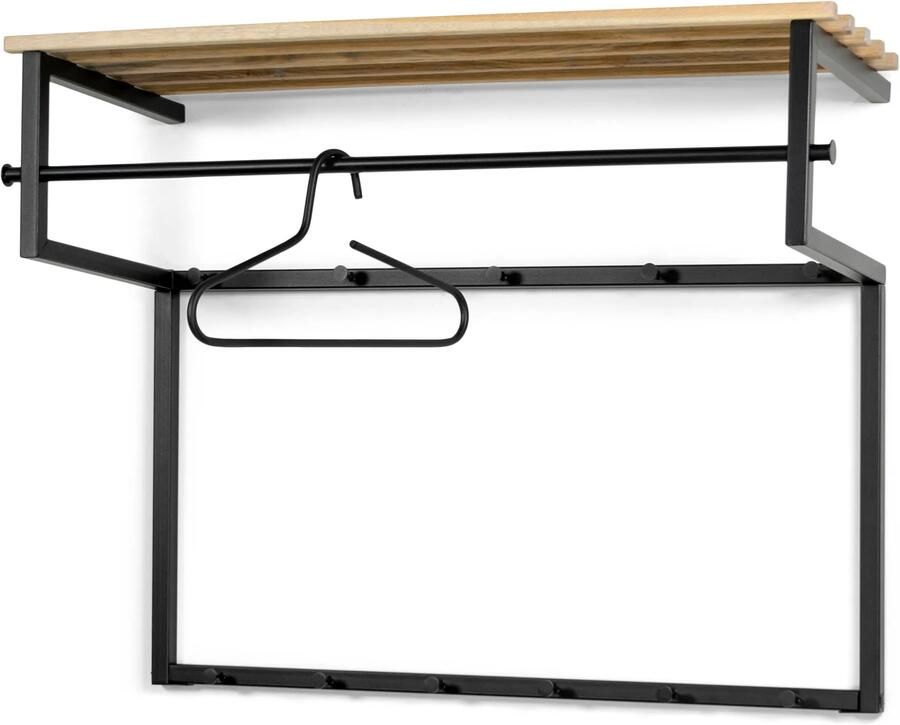 Spinder Design RIZZOLI XL (100 cm) Wandkapstok Zwart | Eiken - Foto 4