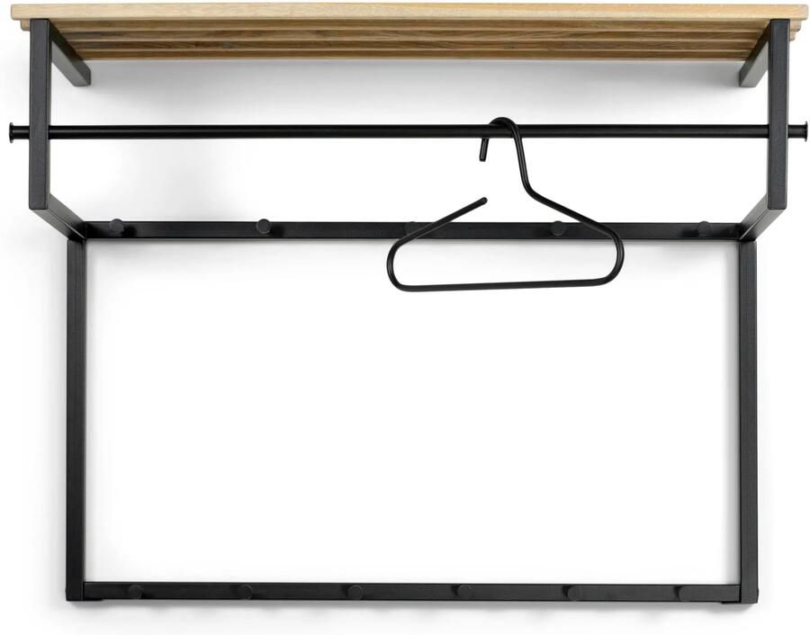 Spinder Design RIZZOLI XL (100 cm) Wandkapstok Zwart | Eiken - Foto 3