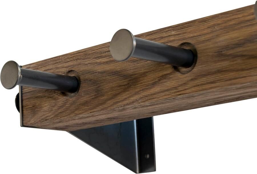 Spinder Design Klos Wandkapstok met 7 haken 17x90x24 cm Blacksmith Eiken - Foto 4