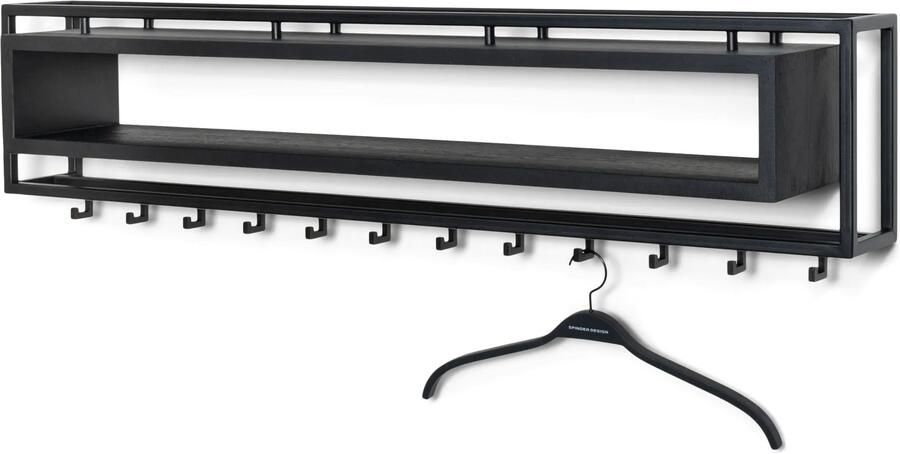 Spinder Design SCHOOL 120 BLACK EDITION Wandkapstok Zwart - Foto 7