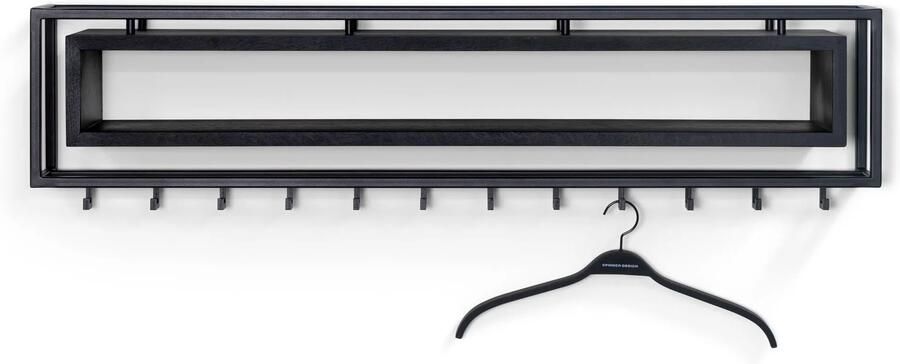 Spinder Design SCHOOL 120 BLACK EDITION Wandkapstok Zwart - Foto 6