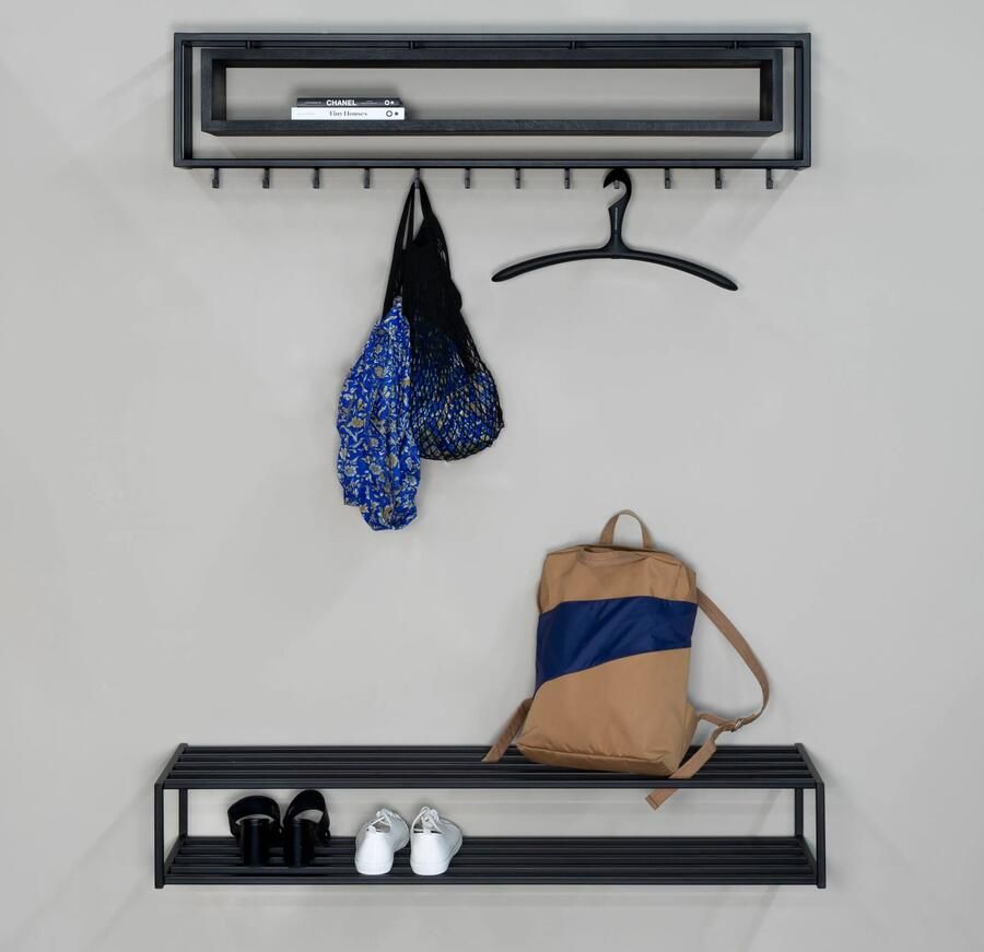 Spinder Design SCHOOL 120 BLACK EDITION Wandkapstok Zwart - Foto 4