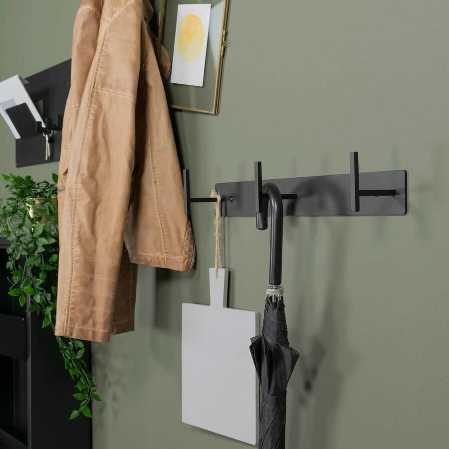 Spinder Design Chapman 3 Kapstok met 3 Haken 54x8 5x8 5 cm Zwart - Foto 3