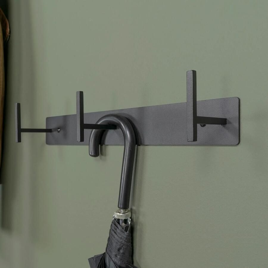 Spinder Design Chapman 3 Kapstok met 3 Haken 54x8 5x8 5 cm Zwart - Foto 4