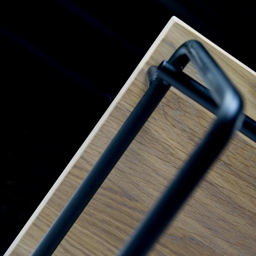 Spinder Design Clint 3 Kapstok met Hoedenplank 25x70x29 cm Zwart Eiken - Foto 4