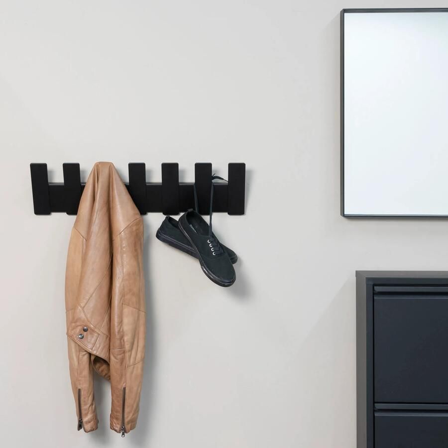 Spinder Design ANGLE 7 Wandkapstok Zwart