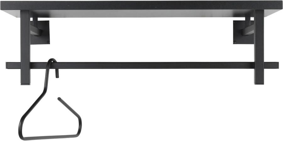 Spinder Design Simplon Wandkapstok met hoedenplank 76x29x23 cm Zwart - Foto 4