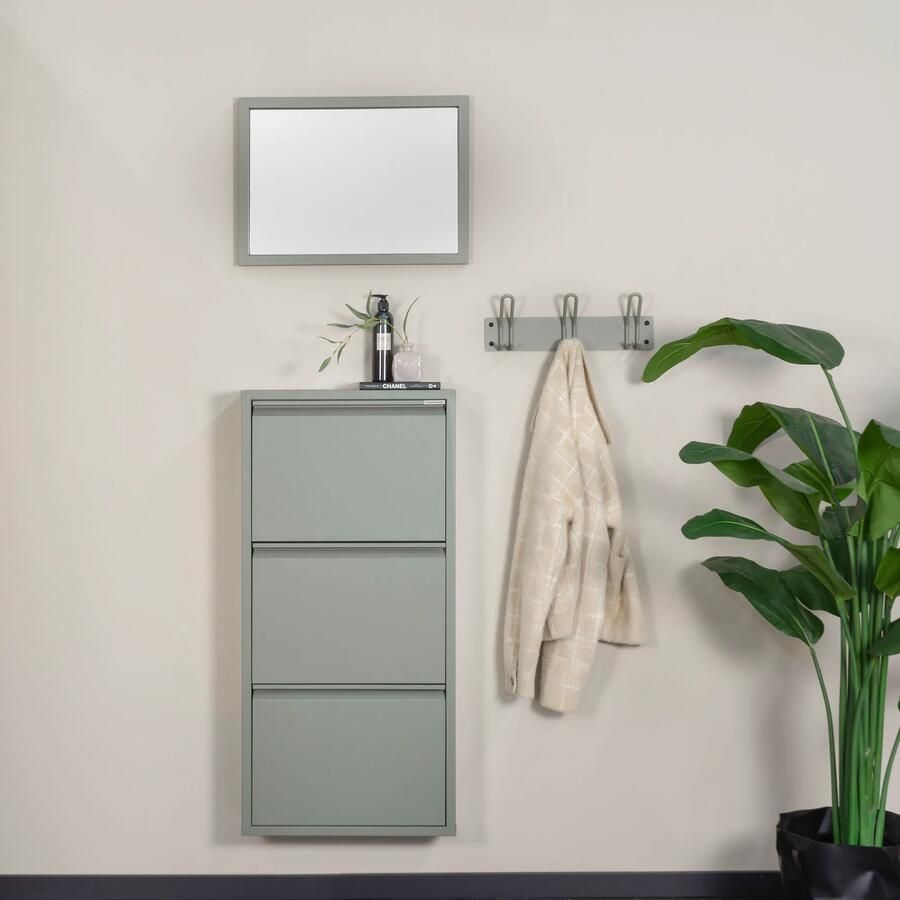 Spinder Design MILES 3 Wandkapstok Dusty Green