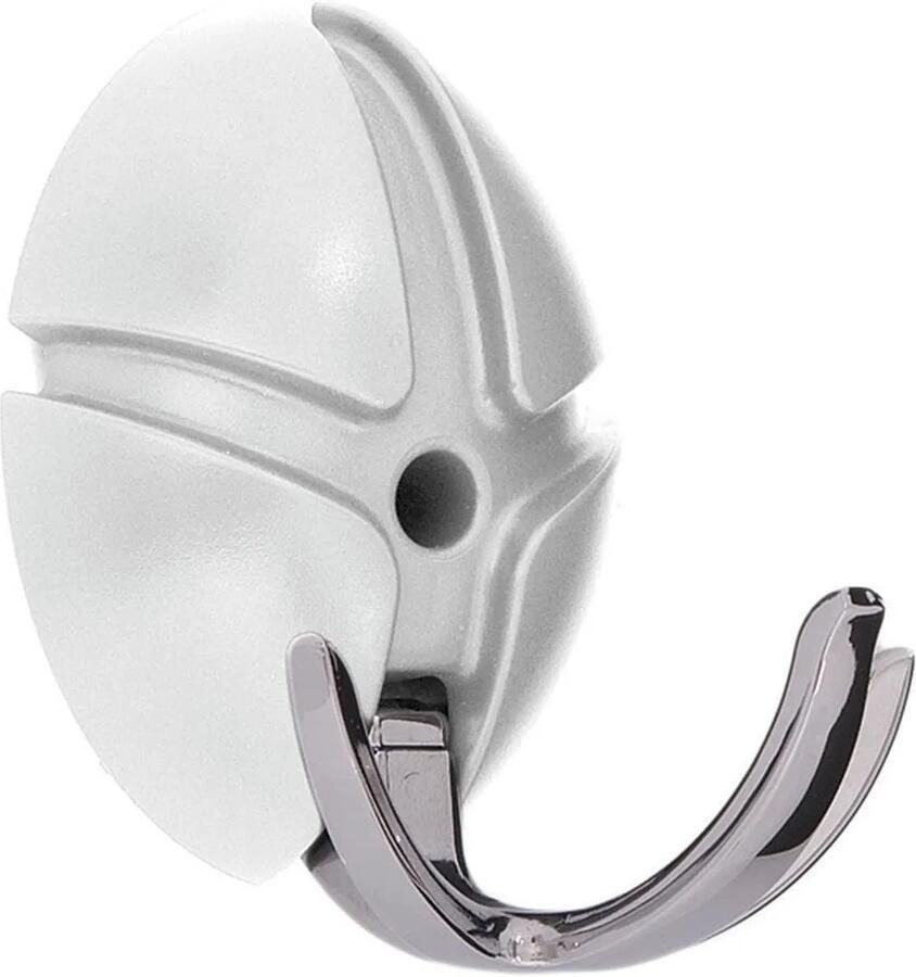 Spinder Design Tick Kapstok Met Metalen Haak Wit Chroom - Foto 3