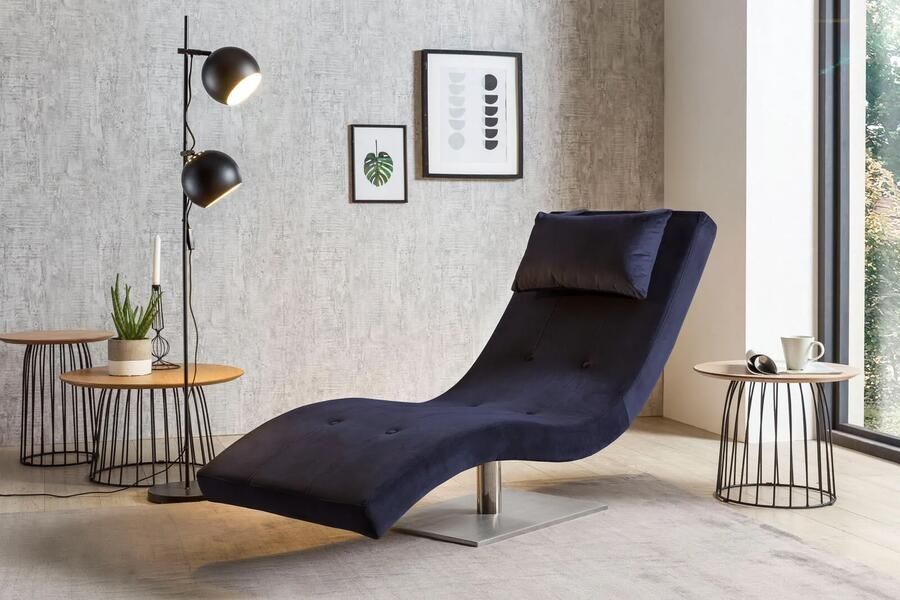 Relaxfauteuil Boaz Blauw Fluweel