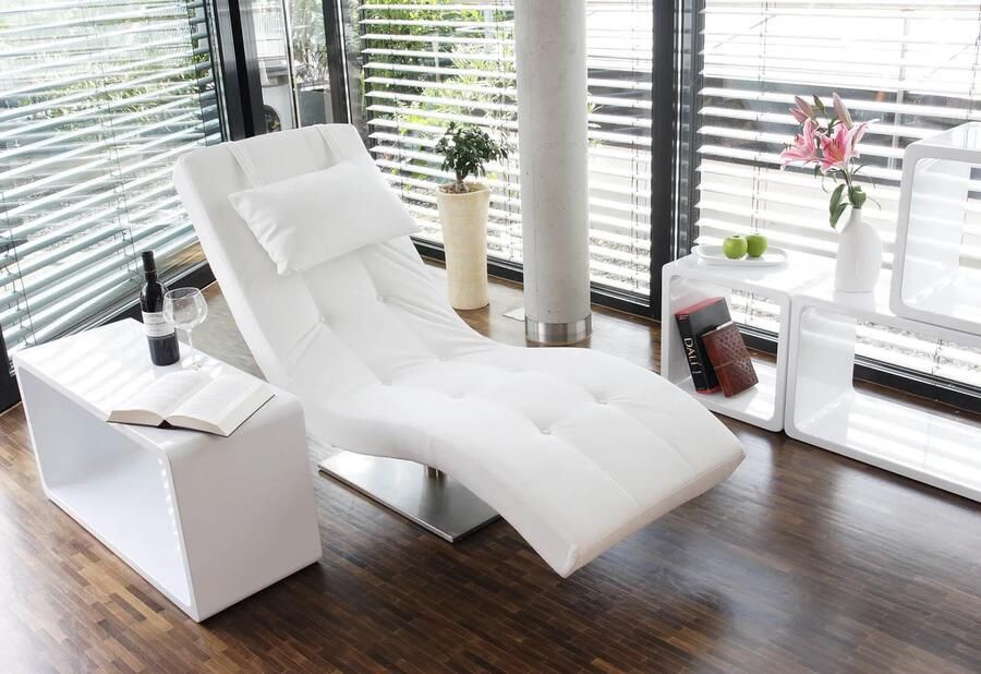 Relaxfauteuil Stacey Wit Kunstleer