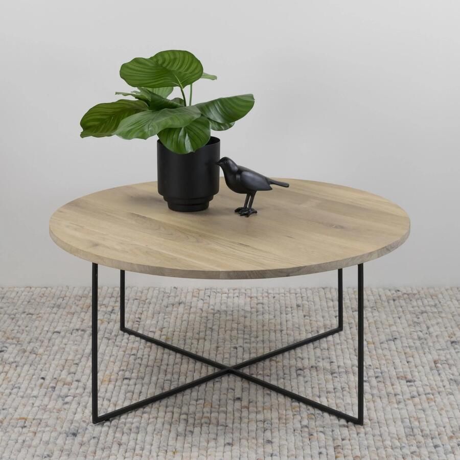 Spinder Design Salontafel Dress 79 X 33 5 Cm Hout staal Bruin - Foto 3