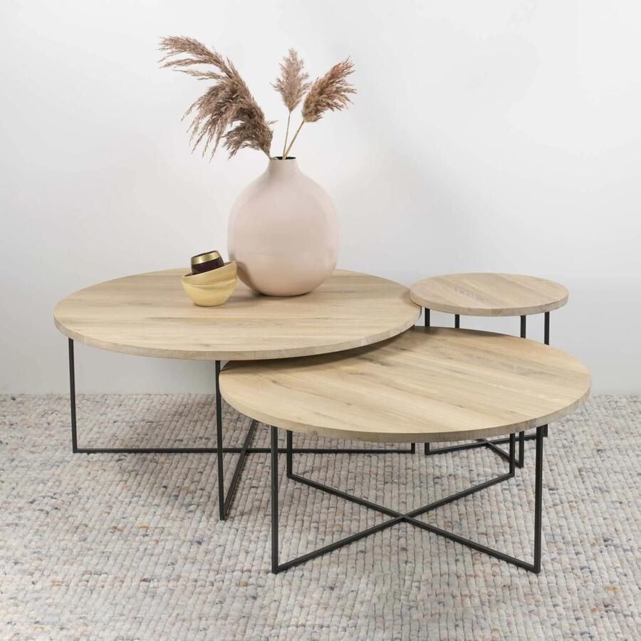 Spinder Design Salontafel Dress 79 X 33 5 Cm Hout staal Bruin - Foto 2