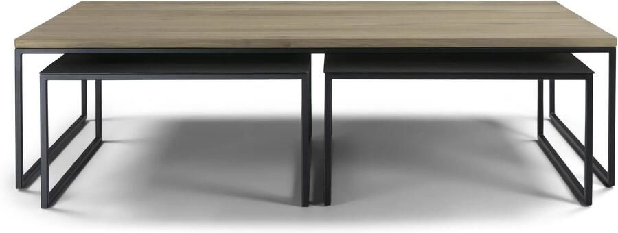 Spinder Design Salontafel Malyna 140 x 70 cm-zwart|eik - Foto 3