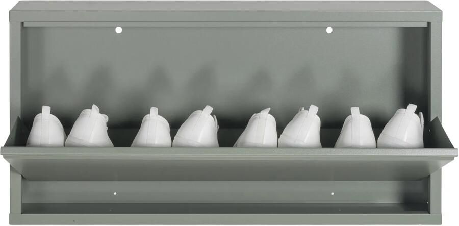 Spinder Design | Schoenenkast Billy 1 | Groen gepoedercoat | 72 x 37 5 x 12 5 cm | Hoogwaardige afwerking - Foto 4