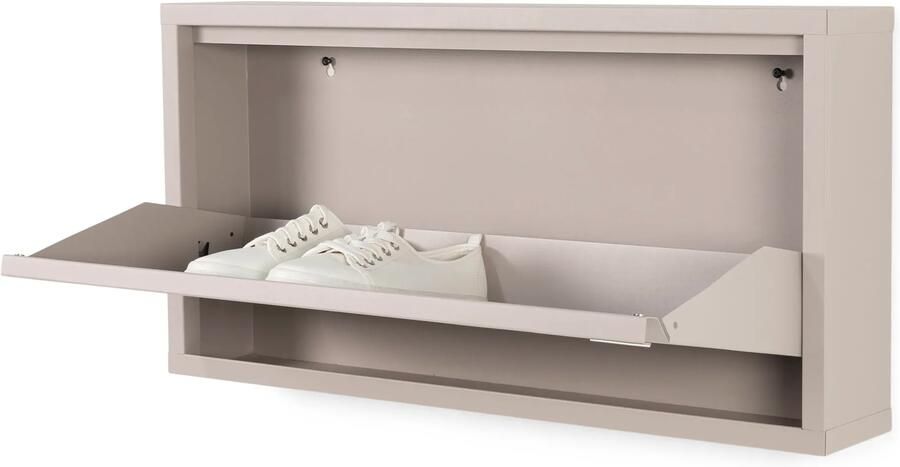 Spinder Design Billy 1 Schoenenkast met 1 vak 75x12 5x37 5 cm Zijdeachtige Taupe - Foto 9