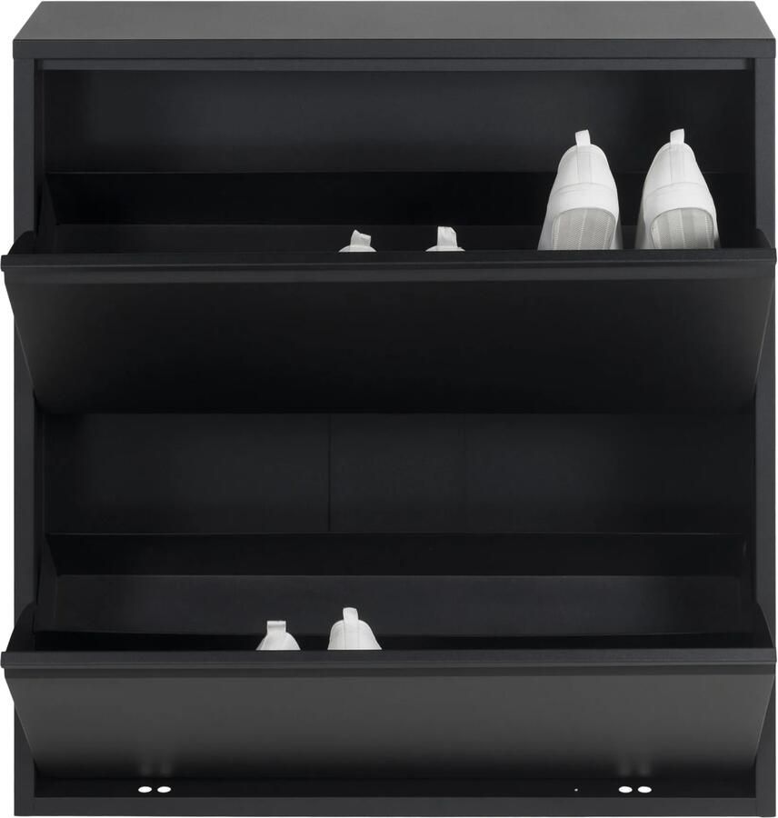 Spinder Design Billy 2 Schoenenkast met 2 vakken 75x22 5x75 Zwart - Foto 6