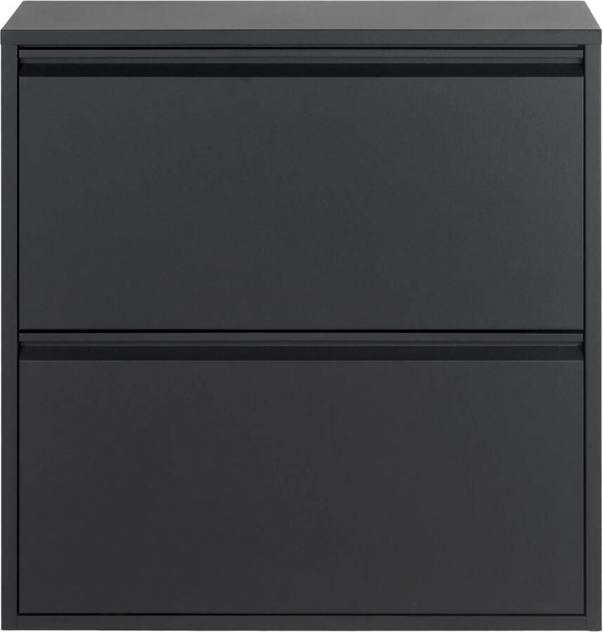 Spinder Design Billy 2 Schoenenkast met 2 vakken 75x22 5x75 Zwart - Foto 5