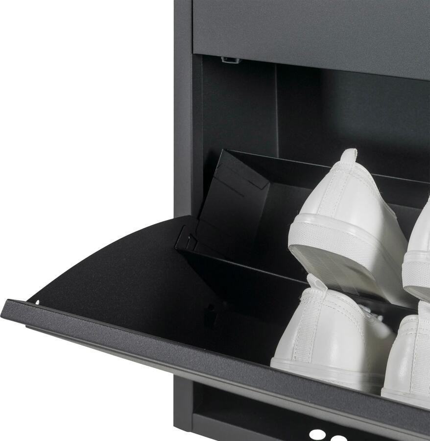 Spinder Design Billy 2 Schoenenkast met 2 vakken 75x22 5x75 Zwart - Foto 4