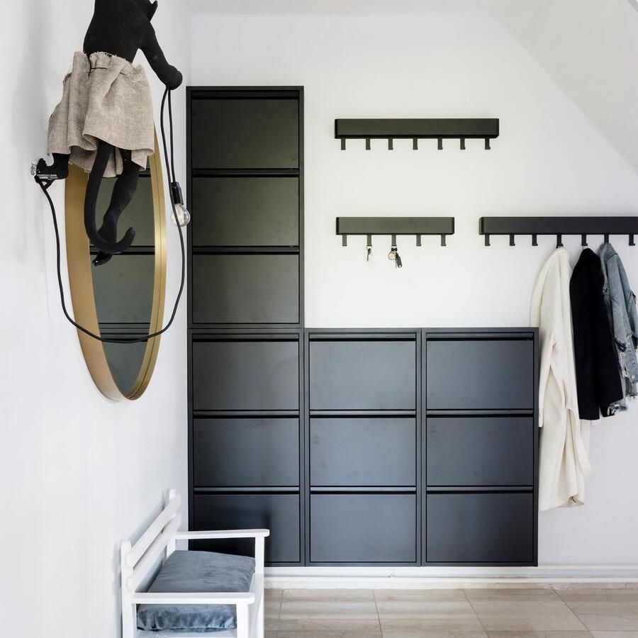 Spinder Design Billy 3 Schoenenkast Zwart Metaal 50 x 103 x 15 5 Hoogwaardig afgewerkt - Foto 6