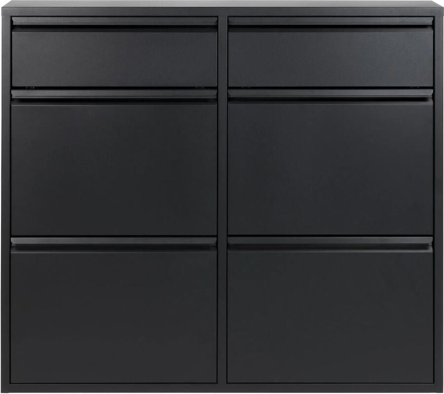 Spinder Design Billy 6 Schoenenkast met 6 vakken 98x15x86 cm Zwart - Foto 5