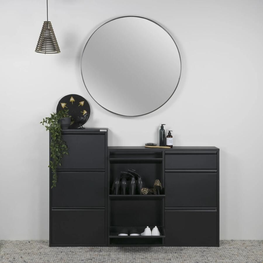 Spinder Design Billy 6 Schoenenkast met 6 vakken 98x15x86 cm Zwart - Foto 3