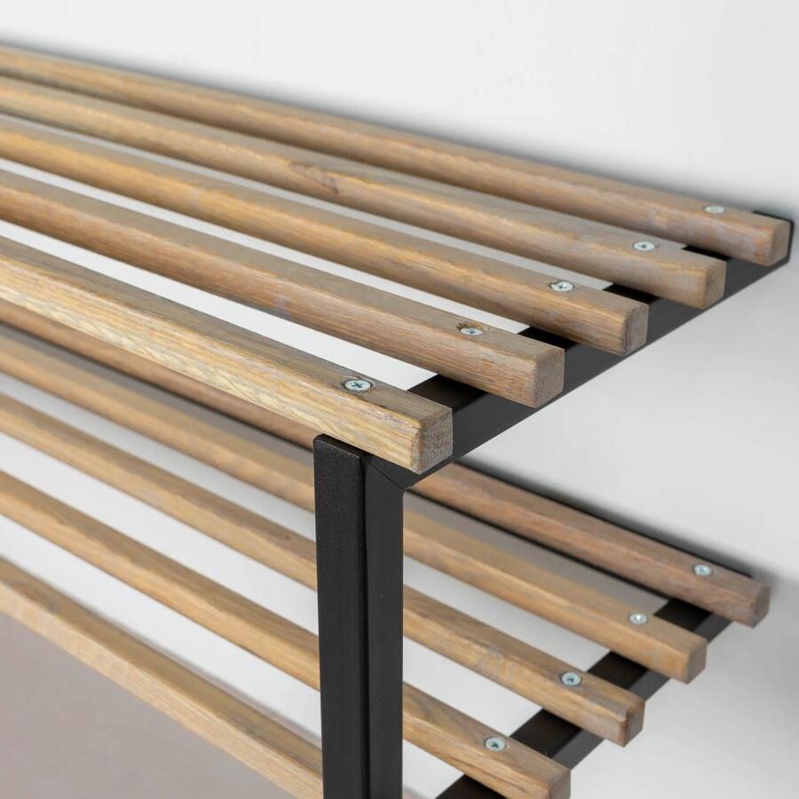 Spinder Design Rizzoli | Marco XL (100 cm) Schoenenrek Zwart | Eiken