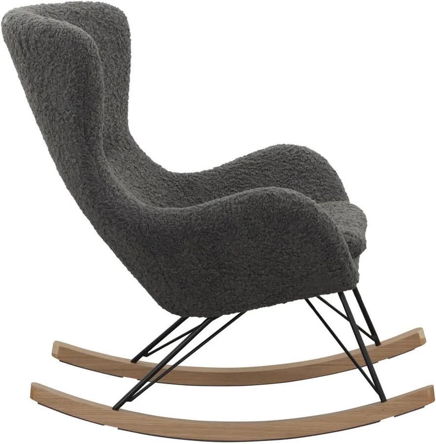 Schommelstoel Hannah Grijs Teddy Zithoogte 46 cm
