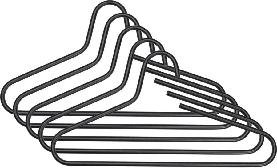 Spinder Design VICTORIE Kledinghangers (set van 5 stuks) Zwart - Foto 4