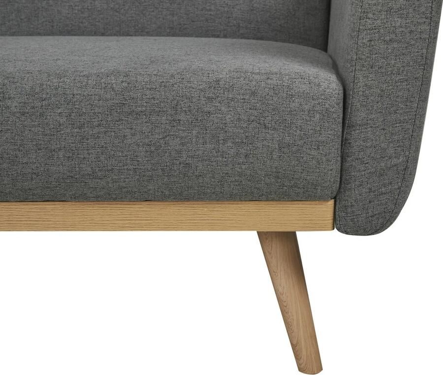 Slaapbank Frank Grijs Stof Breedte 212 cm Zithoogte 40 cm Zitdiepte 58 cm Zitbreedte 190 cm