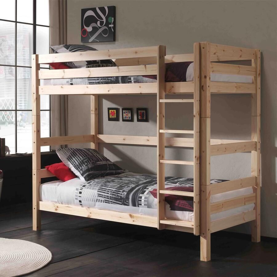 Stapelbed Charlie Grenen Hoogte 182 cm