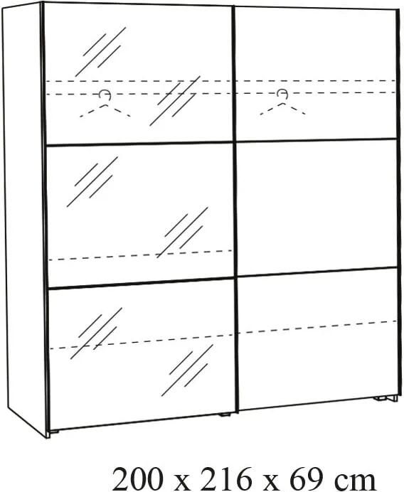 Twee-deurs schuifdeurkast Andante-W20