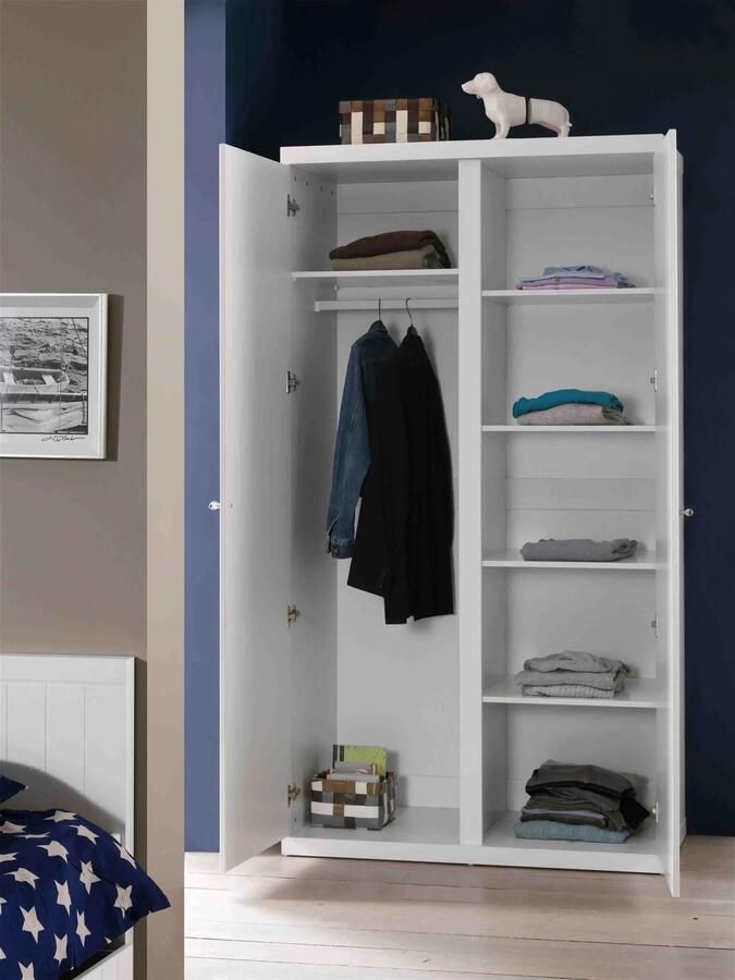 Vipack 1-persoonsledikant Ligoppervlak 90x200 cm inclusief lattenrol uitvoering wit gelakt - Foto 5