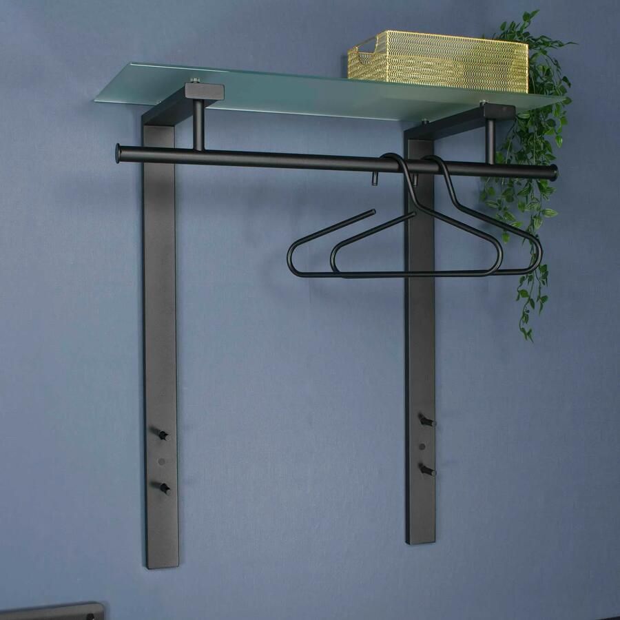 Spinder Design Dutch Kapstok Met Melkglas 90x80x33 cm Zwart - Foto 3