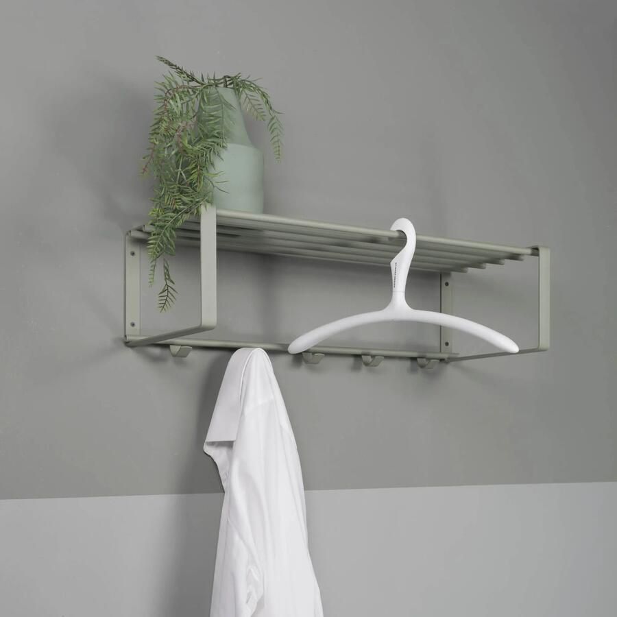 Spinder Design Rex 2 Wandkapstok met 5 haken 70x29x19 cm Olijfgroen